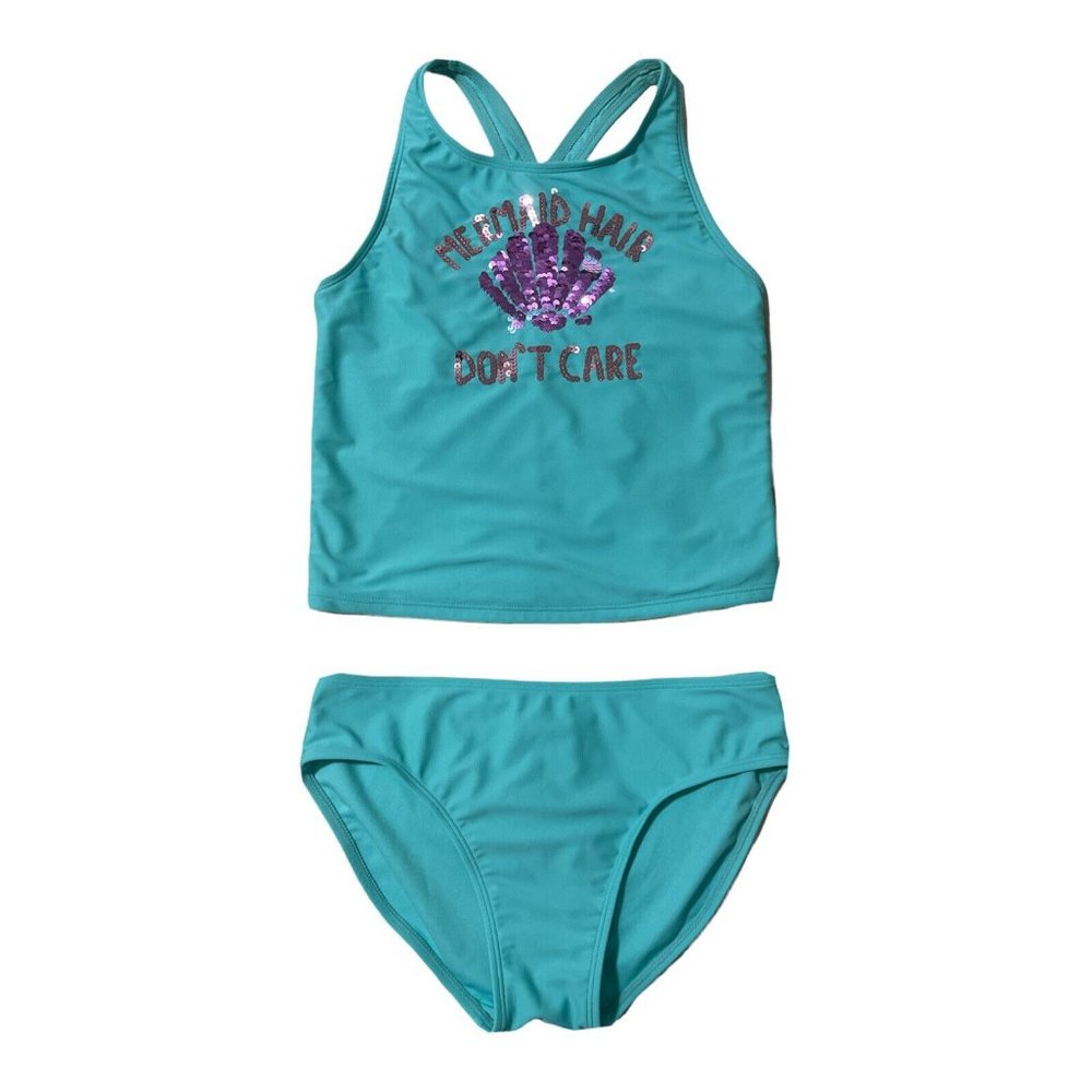More Than Magic Girl's Sequin Tankini Swimsuit size XL (14/16)